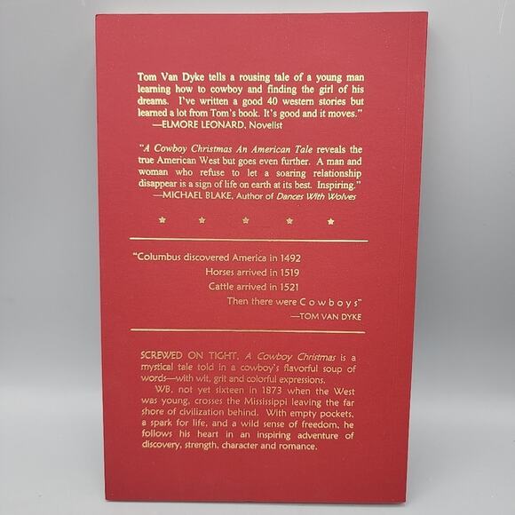 A Cowboy Christmas An American Tale Tom Van Dyke Signed New - Picture 2 of 9